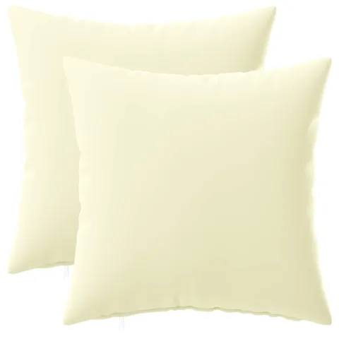 vidaXL Husă pentru pernă 2 pcs HEERLEN Crem 50 x 50 cm Poliester