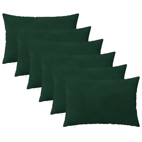 vidaXL Husă pentru pernă 6 pcs HEERLEN Verde închis 50 x 75 cm Catifea