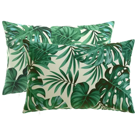 vidaXL Husă pentru pernă 2 pcs HEERLEN Model cu frunze 50 x 75 cm