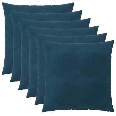 vidaXL Husă pentru pernă 6 pcs HEERLEN albastru 60 x 60 cm Catifea