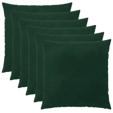 vidaXL Husă pentru pernă 6 pcs HEERLEN Verde închis 60 x 60 cm Catifea