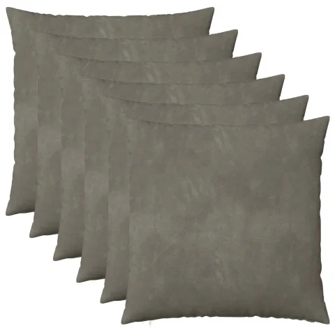 vidaXL Husă pentru pernă 6 pcs HEERLEN Gri deschis 65 x 65 cm Catifea