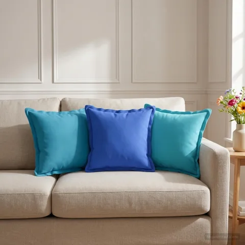 vidaXL Husă pentru pernă 2 buc. HOUTEN Albastru deschis 30 x 30 cm