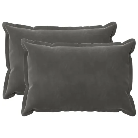 vidaXL Husă pentru pernă 2 pcs HOUTEN Gri închis 30 x 50 cm Catifea