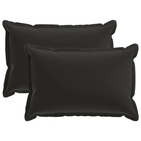 vidaXL Husă pentru pernă 2 buc. HOUTEN Negru 30 x 50 cm Poliester