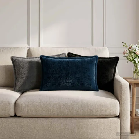 vidaXL Husă pentru pernă 6 buc. HOUTEN Negru 40 x 60 cm