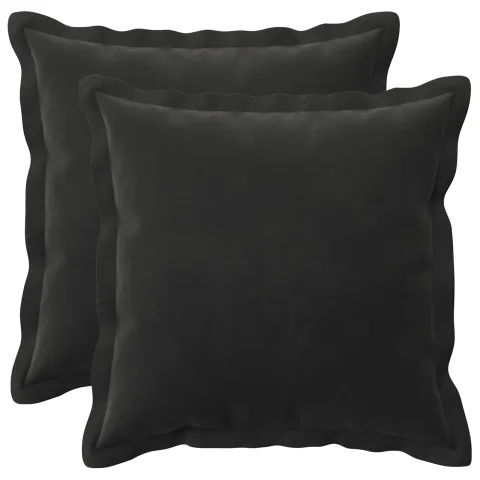 vidaXL Husă pentru pernă 2 pcs HOUTEN Negru 35 x 35 cm Catifea