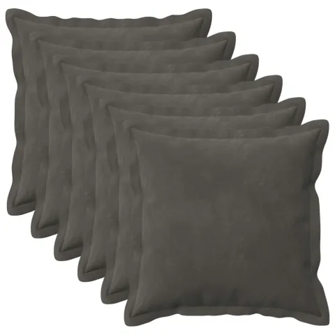 vidaXL Husă pentru pernă 6 pcs HOUTEN Gri închis 40 x 40 cm Catifea