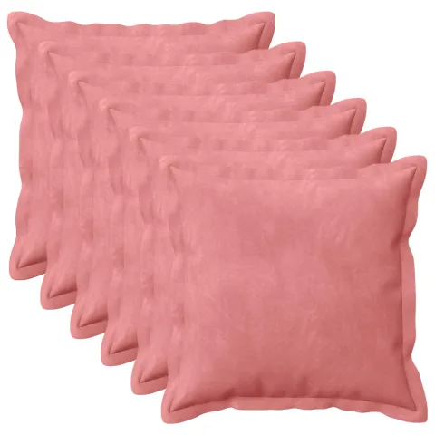 vidaXL Husă pentru pernă 6 pcs HOUTEN Roz 40 x 40 cm Catifea