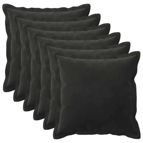 vidaXL Husă pentru pernă 6 pcs HOUTEN Negru 40 x 40 cm Catifea