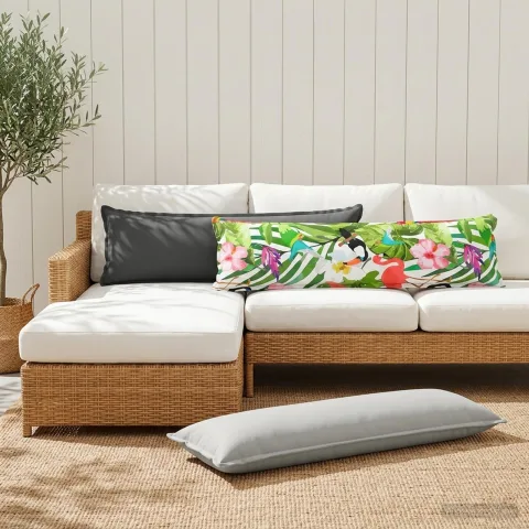 vidaXL Husă pentru pernă HOUTEN Gri 40 x 145 cm Poliester