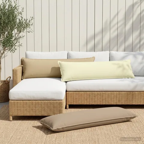 vidaXL Husă pentru pernă HOUTEN Crem 40 x 145 cm Poliester