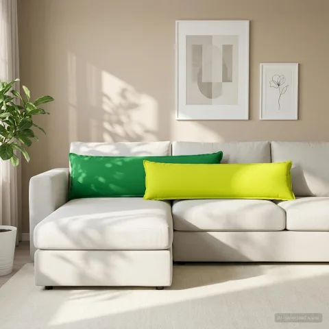 vidaXL Husă pentru pernă HOUTEN Verde 40 x 145 cm Poliester