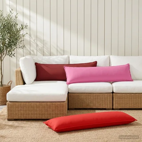vidaXL Husă pentru pernă HOUTEN Roșu Vin 40 x 145 cm Poliester