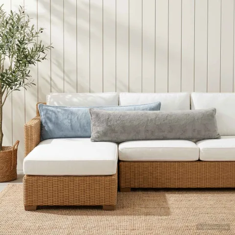 vidaXL Husă pentru pernă HOUTEN Gri deschis 40 x 145 cm