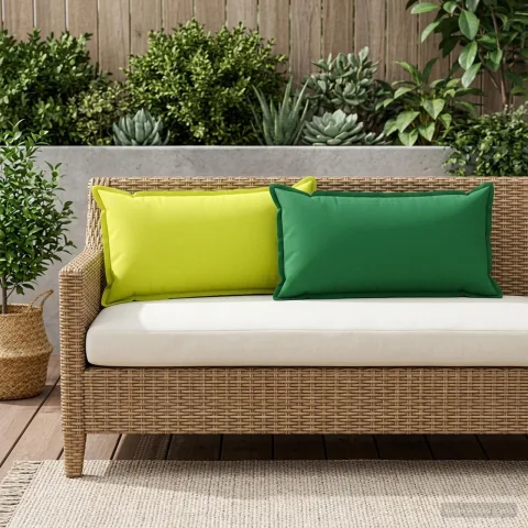 vidaXL Husă pentru pernă 2 buc. HOUTEN Verde strălucitor. 40 x 70 cm