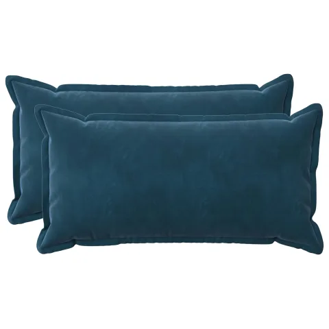 vidaXL Husă pentru pernă 2 pcs HOUTEN albastru 40 x 80 cm Catifea