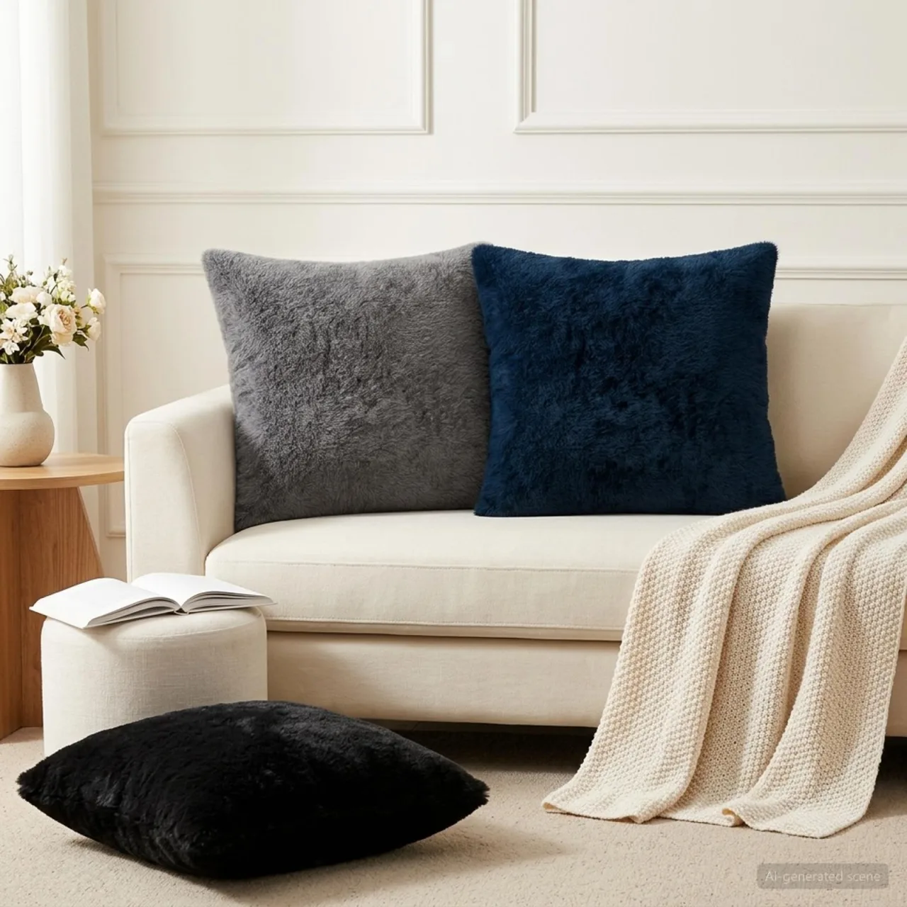 vidaXL Husă pentru pernă 6 buc. HOUTEN Gri închis 45 x 45 cm