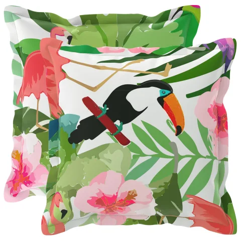 vidaXL Husă pentru pernă 2 buc. HOUTEN Multicolour 50 x 50 cm