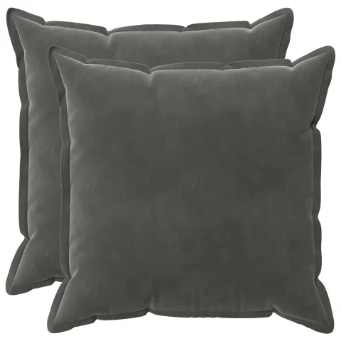 vidaXL Husă pentru pernă 2 pcs HOUTEN Gri închis 65 x 65 cm Catifea