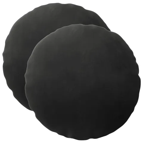 vidaXL Husă pentru pernă 2 pcs HEERLEN Negru Ø 30 cm Catifea