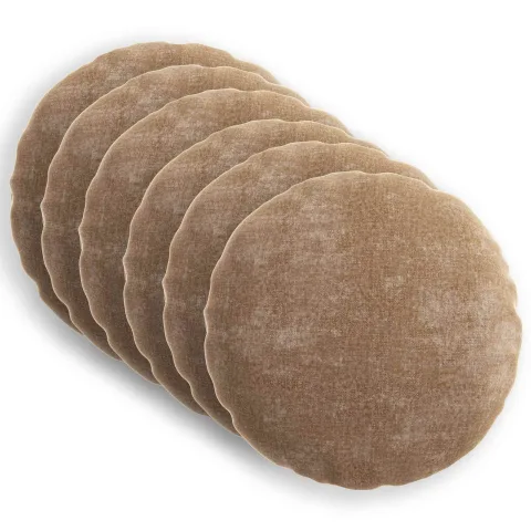 vidaXL Husă pentru pernă 6 buc. HEERLEN Maro Ø 30 cm Țesătură Chenille