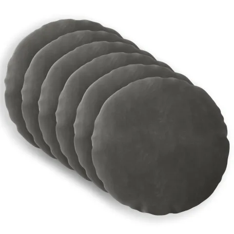 vidaXL Husă pentru pernă 6 pcs HEERLEN Gri închis Ø 40 cm Catifea