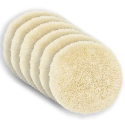 vidaXL Husă pentru pernă 6 pcs HEERLEN Crem Ø 50 cm Fleece PV