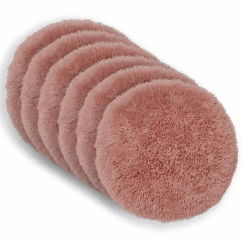 vidaXL Husă pentru pernă 6 pcs HEERLEN Roz Ø 50 cm Fleece PV