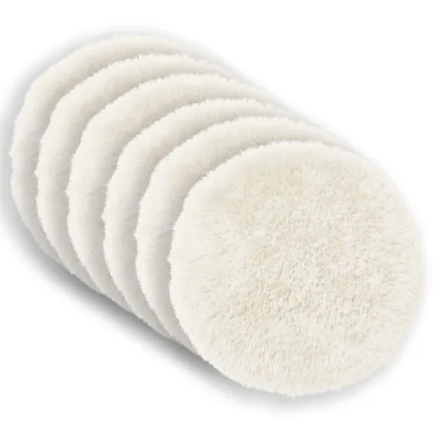 vidaXL Husă pentru pernă 6 pcs HEERLEN Alb Ø 50 cm Fleece PV