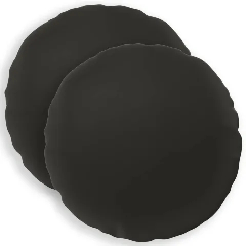 vidaXL Husă pentru pernă 2 pcs HEERLEN Negru Ø 50 cm Poliester