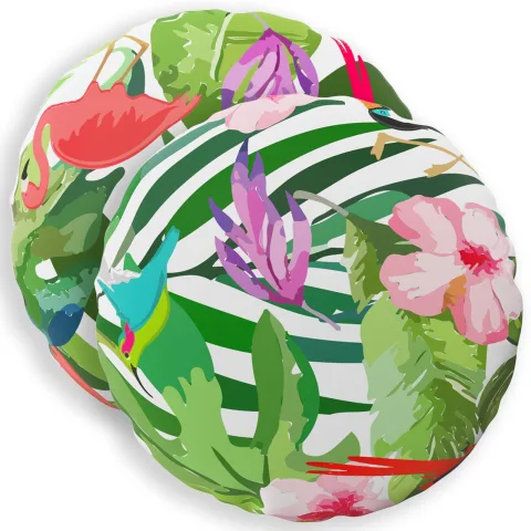 vidaXL Husă pentru pernă 2 pcs HEERLEN Multicolour Ø 50 cm Poliester