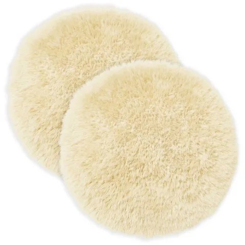 vidaXL Husă pentru pernă 2 pcs HEERLEN Crem Ø 60 cm Fleece PV