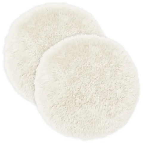 vidaXL Husă pentru pernă 2 pcs HEERLEN Alb Ø 60 cm Fleece PV