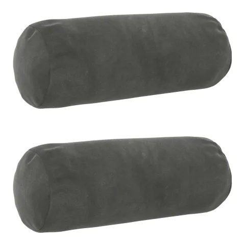 vidaXL Husă pentru pernă 2 pcs HEERLEN Gri închis Ø 15 x 40 cm Catifea