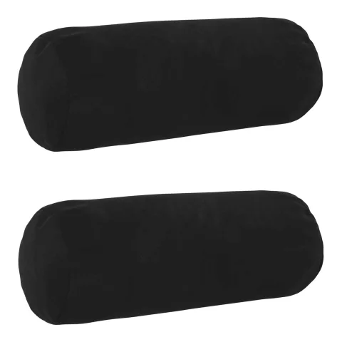 vidaXL Husă pentru pernă 2 pcs HEERLEN Negru Ø 15 x 40 cm Catifea