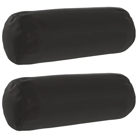 vidaXL Husă pentru pernă 2 pcs HEERLEN Negru Ø 15 x 40 cm Poliester