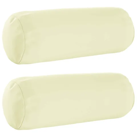 vidaXL Husă pentru pernă 2 pcs HEERLEN Crem Ø 15 x 40 cm Poliester
