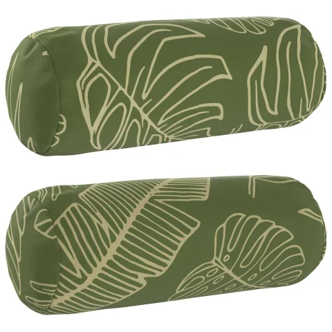 vidaXL Husă pentru pernă 2 pcs HEERLEN Design cu frunze Ø 15 x 40 cm