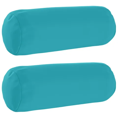 vidaXL Husă pentru pernă 2 pcs HEERLEN Turcoaz Ø 15 x 40 cm Poliester