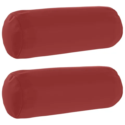 vidaXL Husă pentru pernă 2 pcs HEERLEN Roșu Vin Ø 15 x 40 cm Poliester
