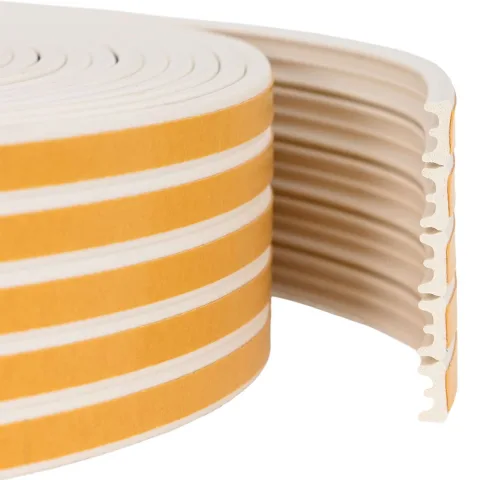 vidaXL Banda adeziva pentru feronerie Alb 9 x 4 mm 12 m Spumă EPDM