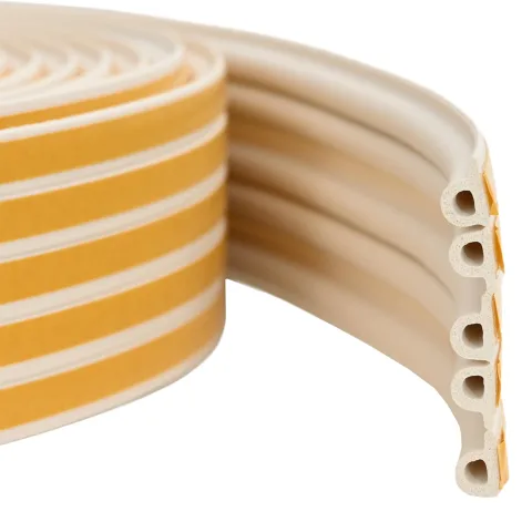 vidaXL Banda adeziva pentru feronerie Alb 9 x 6 mm 50 m Spumă EPDM