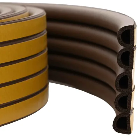 vidaXL Banda adeziva pentru feronerie Maro 9 x 8 mm 50 m Spumă EPDM