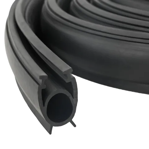vidaXL Etanșare pentru Ușa Garajului Negru 41 x 33 mm 3 m PVC