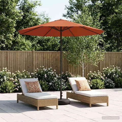 vidaXL Umbrelă de grădină cu bază 230 x 230 cm Poliester