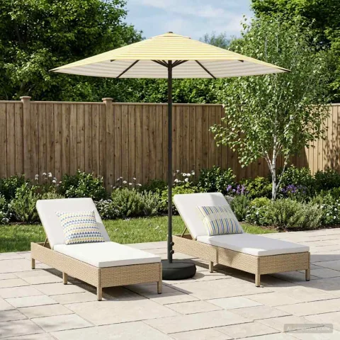 vidaXL Umbrelă de grădină cu bază 230 x 230 cm Poliester