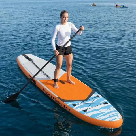 vidaXL Plăci de paddle gonflabile TRITON 366 x 81 x 15 cm albastru