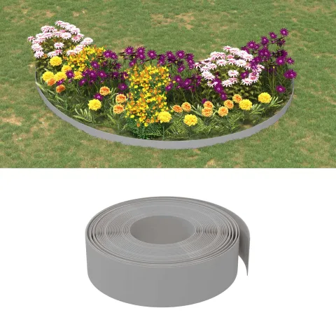 vidaXL Borduri de grădină 25 m 15 cm PE Gri
