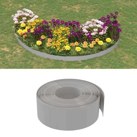 vidaXL Borduri de grădină 25 m 20 cm PE Gri